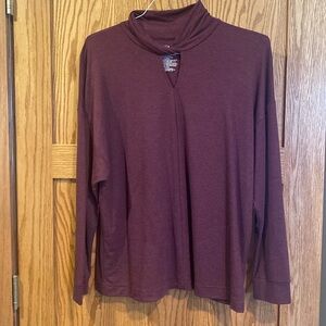 True & Co Burgundy Top Large